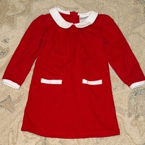 Little English Red Dress - 2T